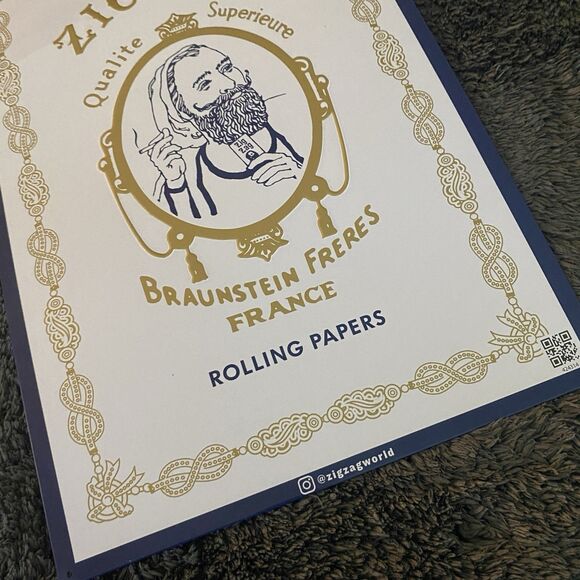 NEW ZIigZag BRAUNSTEIN FRERES FRANCE Rolling Papers TIN  12X18 RARE! - Picture 3 of 5